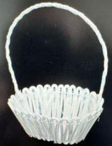 Корзина плетеная (ива), 32*24H13/45, 1 шт., белый Корзина плетеная (ива), 32*24H13/45, 1 шт., белый