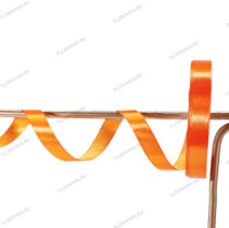 Лента атласная,10mmx25yards, цв. оранжевый