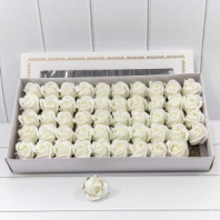 Декоративный цветок-мыло "Роза" класс А Белый 5,5*4 50шт. 1/20 Декоративный цветок-мыло "Роза" класс А Белый 5,5*4 50шт. 1/20