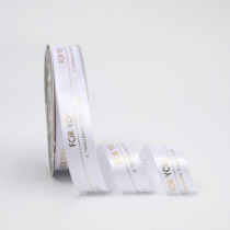 Лента атласная " Fou you" 25мм*33ярд белый