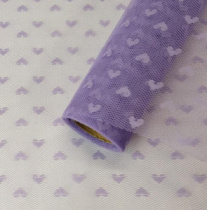 Сетка "Love" 50см*5Y сирень