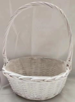 Корзина плетеная (ива) 35*H14*HH38, 1 шт., белый Корзина плетеная (ива) 35*H14*HH38, 1 шт., белый