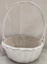 Корзина плетеная (ива) 35*H14*HH38, 1 шт., белый