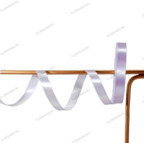 Лента атласная,10mmx25yards, цв. бело-сиреневый