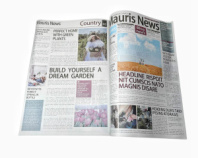 Бумага "Цветочные новости " 50*70 (10листов) серый Бумага "Цветочные новости " 50*70 (10листов) серый