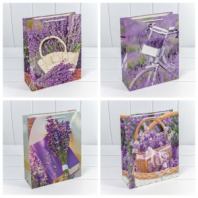 Пакет подарочный "Лаванда" (микс 190) 26*32*10 210г 1/20 1/240