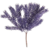 Декоративная новогодняя связка еловых веточек с глиттером, 18 см, насыщенный лавандовый