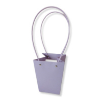 Пакет под цветы 13*9,5*15см Конус Светло-сиреневый с пластиковой ручкой