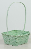 Корзина плетеная (бамбук), D21.6*21.6*10/38 см. зеленый Корзина плетеная (бамбук), D21.6*21.6*10/38 см. зеленый