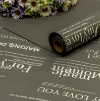 Плёнка 0,58*10м матовая с печатью 60мкм Тёмно-серый 1/30