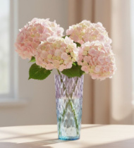 Ваза пластик Ромбы Градиент Сиренево-синяя H26*D12/9см