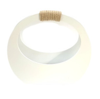 Кашпо сумка круглая маленькая 280*300*120 белый Кашпо сумка круглая маленькая 280*300*120 белый