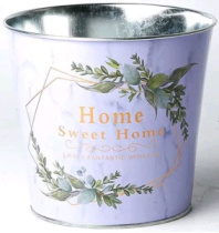 Декоративное кашпо "Дом милый дом" 15XH13,5CM/B11.5, металл