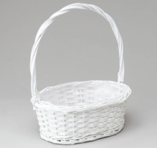 Корзина плетеная (ива), D30*20 H11 HH34 B24*16, 1 шт., белый