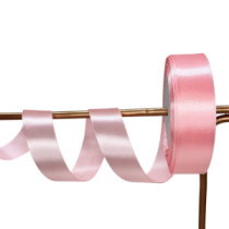 Лента атласная, 25mmx25yards, цв. розовый (154)