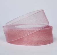 Лента органза,25mmx50yards, цв.чайная роза