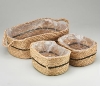 Набор корзин плетеных (рогоз):34x26xH13  B32x23, 22x17xH11  B20x15, 3 шт.