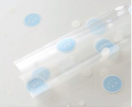 Набор матовой пленки "Смайлики" 58*58 см 20листов голубой 