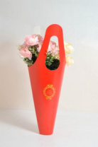 Пакет–конус с бумажными ручками "Best" красная