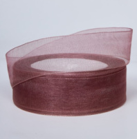 Лента органза,25mmx25yards, цв.пыльная роза 