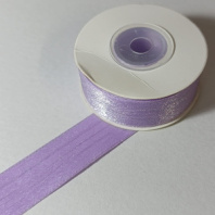 Лента декоративная "Мерцание" 25mm*10 ярд, сиреневый 