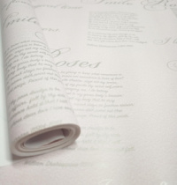 Полипленка матовая 80 мкр 60 см*8 м "Стихи" пудра/серебро