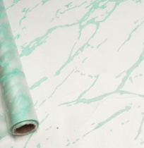 Пленка матовая с рисунком 50 мкр "Мрамор" морская волна 60см*10 ярд ± 5%