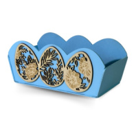 Корзина декоративная Пасхальная 265*120* h110 голубой Корзина декоративная Пасхальная 265*120* h110 голубой