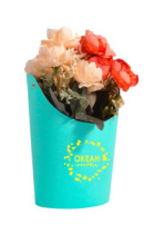 Ваза Овал 14*17*22 с тиснением "Океан любви" морская волна