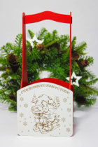 Декоративный ящик квадратный 140*125*h300 Гном красный