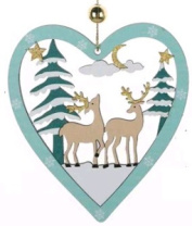 Декоративная подвеска Сердце 10 см Декоративная подвеска Сердце 10 см