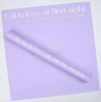 Пленка "FALL IN LOVE", 65 мкр, 57 см х 10 м, лавандовый