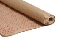 Бумага Эко-крафт "Горох" красный 70см*5 ярд ± 5%