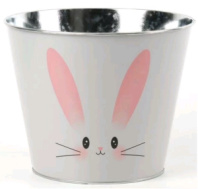 Декоративное кашпо "Ушастый зайка" D20.7XH16,5CM/B14.5, розовый, металл Декоративное кашпо "Ушастый зайка" D20.7XH16,5CM/B14.5, розовый, металл