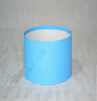 Коробка круглая без крышек 16*16 голубой