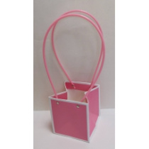 Пакет матовый "Мастхэв с белой окантовкой" 12,5*11,5*12,5см спелый персик