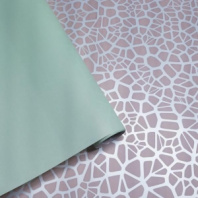 Матовая пленка двухсторонняя на втулке 50мкр "Мозайка" кофе с молоком/салат пастель 60см*10 ярд ± 5%