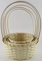 Набор корзин плетеных (бамбук) 17*9*30, 19*9,5*32, 21*10*34, 24*11*35, 26*11*37 см, 5 шт, н