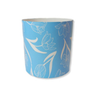 Коробка круглая без крышек 13,5*13,5 .голубой тюльпан