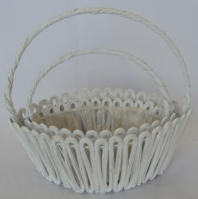 Корзина плетеная (ива) 40*22H16/50, 1 шт., белый Корзина плетеная (ива) 40*22H16/50, 1 шт., белый