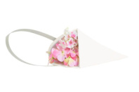 Конус треугольный с одной ручкой 300*200*90 .белый