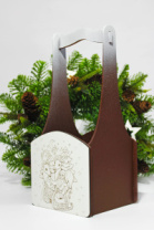 Декоративный ящик квадратный 140*125*h300 Сани коричневый