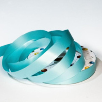 Лента простая Гладкая без тиснения 2/100ярд бирюзовый