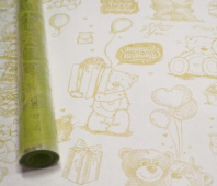 Пленка Мишки кофе с молоком 70см*10ярд ± 5%