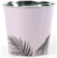 Декоративное кашпо "Тень пальмы" D18XH17,5CM/B13,5, розовый, металл Декоративное кашпо "Тень пальмы" D18XH17,5CM/B13,5, розовый, металл