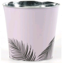 Декоративное кашпо "Тень пальмы" D18XH17,5CM/B13,5, розовый, металл