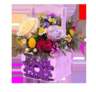 Декоративный ящик двухреечный квадратный С 8 Марта! 140*125*h240 Пастельно-розовый декор розовый Декоративный ящик двухреечный квадратный С 8 Марта! 140*125*h240 Пастельно-розовый декор розовый