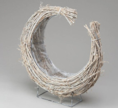 Корзина плетеная (ива) 13*40 H45 B20*10, 1 шт., натур.