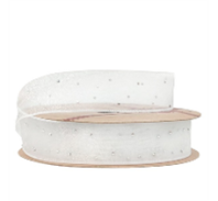 Лента органза "Жемчуг" 25mm*10 ярд белый Лента органза "Жемчуг" 25mm*10 ярд белый