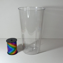 Акриловая ваза для цветов круглая высота 38 см, верх 21.5 см, низ 16.2см., прозрачная